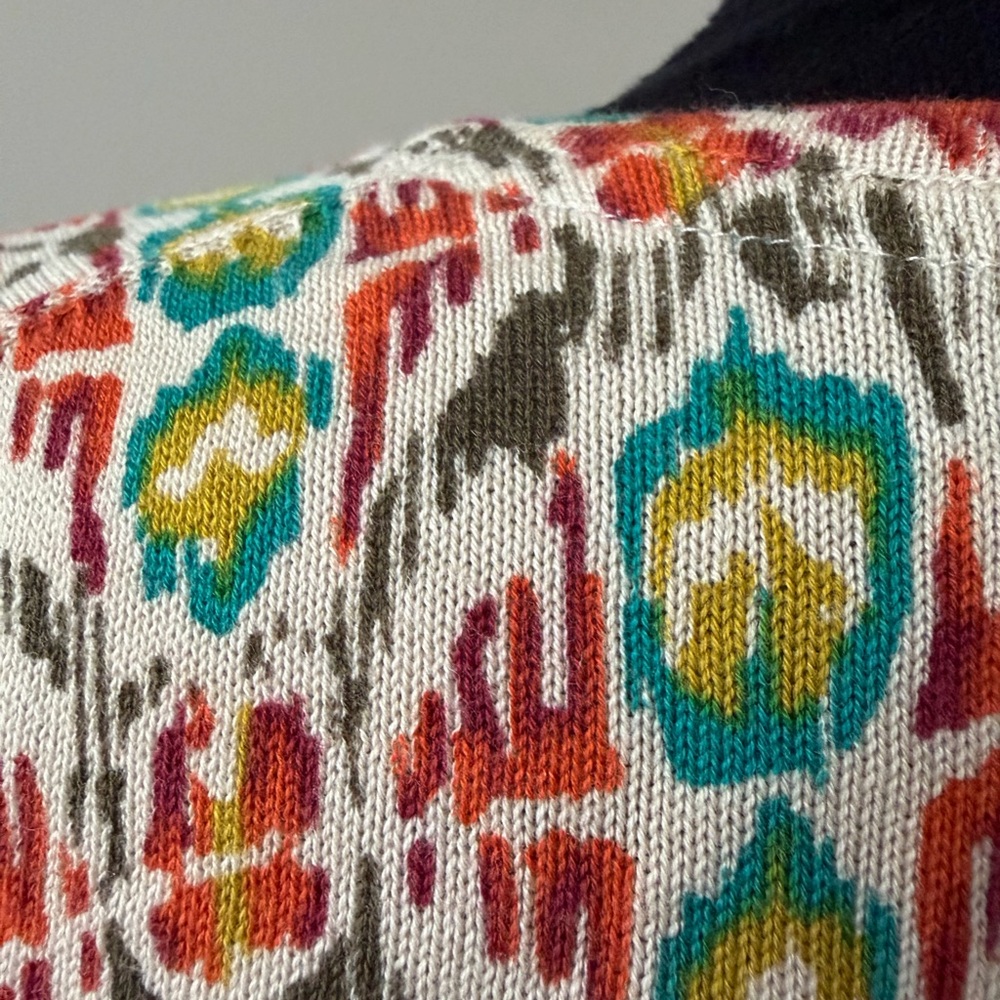 🟢 Sundance Colorful Patterned Button-Up Cardigan Small - Picture 8 of 9